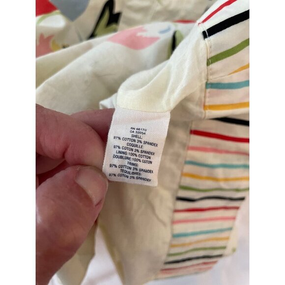 Anthropologie Maeve Y2K Vintage Style Floral Print Dress With Striped Waist & Bo - Picture 11 of 12